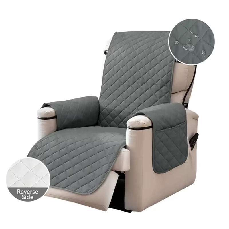 Recliner Chair Cover Waterproof Armchairs Slipcover Sofa Couch with Adjustable Elastic Strap Protector for Living Room Housmifr