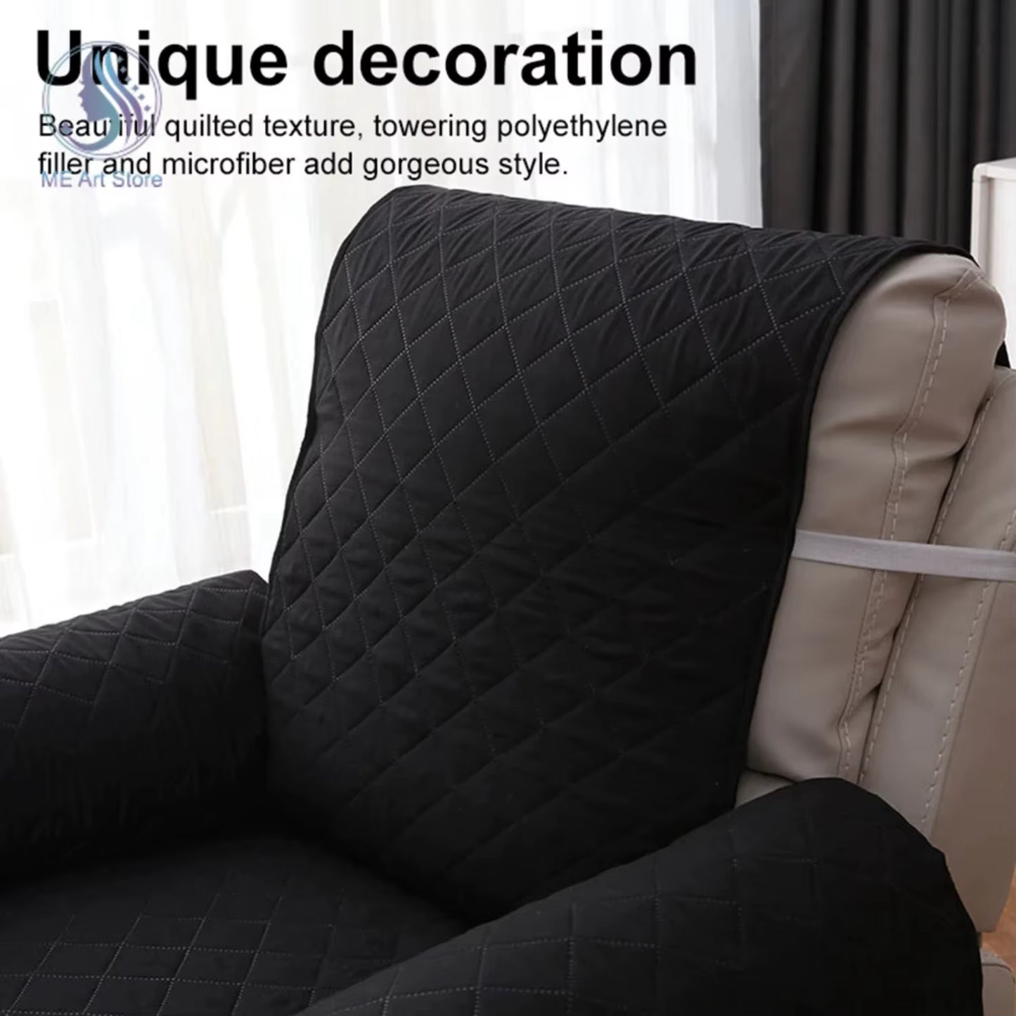 Anti-Slip Washable Recliner Sofa Cover for Dogs and Pets - Soft Couch Cushion Slipcover with Anti-Wear Armchair Protector