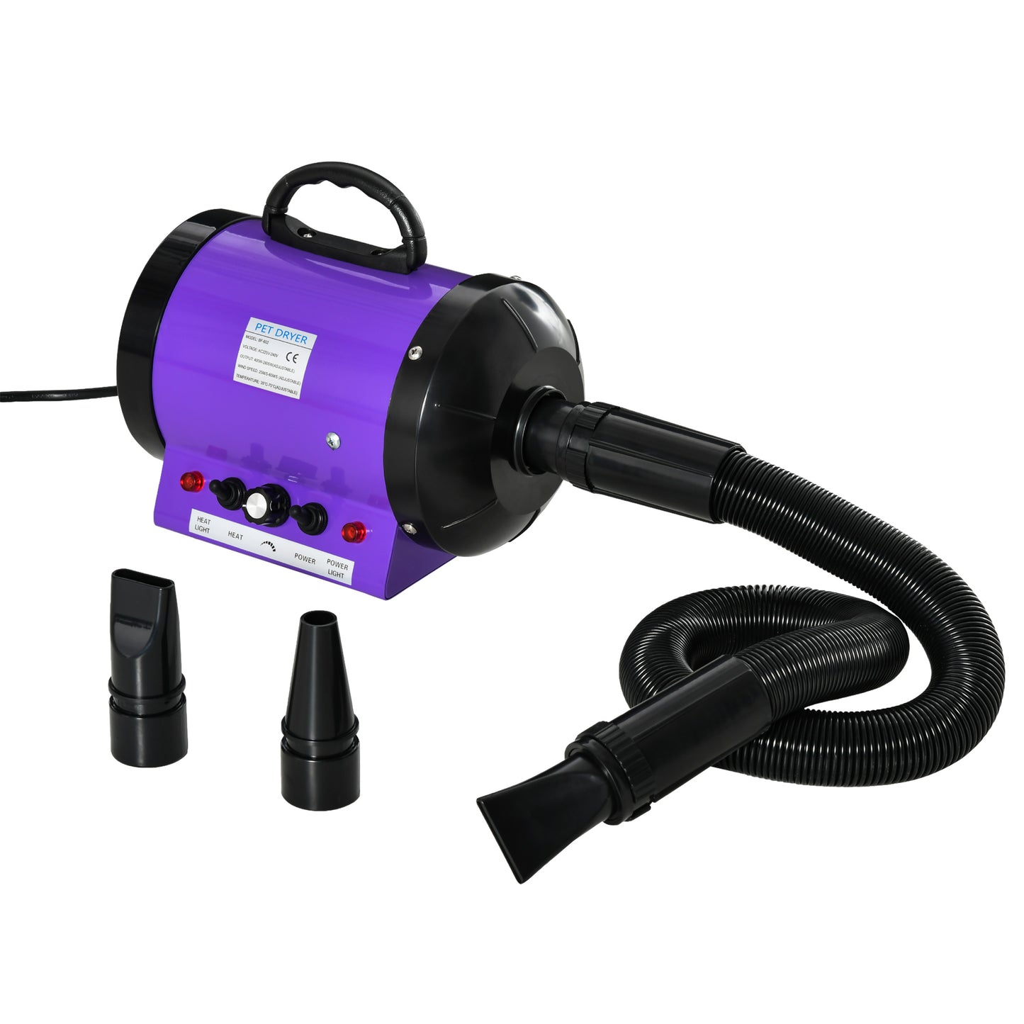 2800W Dog Hair Dryer UK – Professional Pet Grooming Blaster with Adjustable Heat, Water Blower & 3 Nozzles for Dogs and Cats