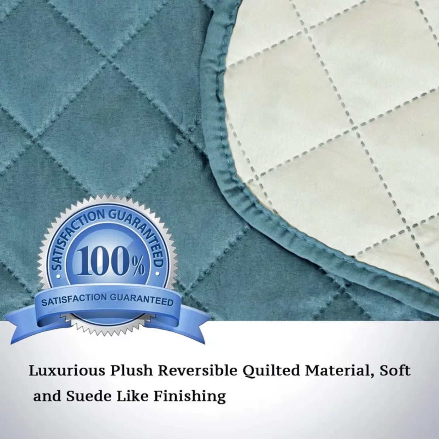 Waterproof Plaid Fabric Anti-Slip Luxury Living Room Sofa Covers for 1 2 3 4 Seater Sofas - Pet Dog Sofa Mat Included - Slipcove