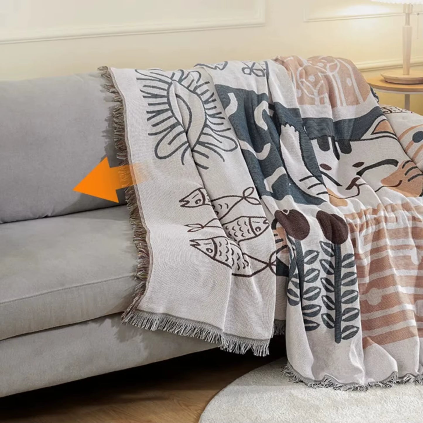 Luxury Plush Sofa Cover 180*230CM - Practical Cartoon Seat Sofa Covering for Pet Protection in Four Seasons