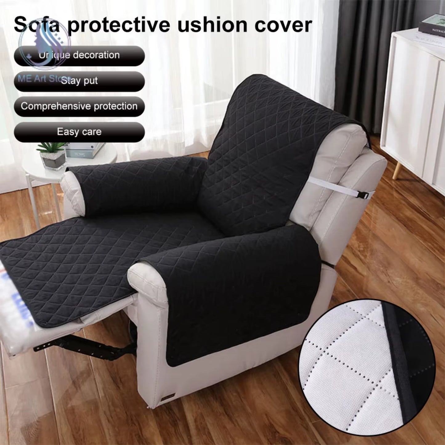 Anti-Slip Washable Recliner Sofa Cover for Dogs and Pets - Soft Couch Cushion Slipcover with Anti-Wear Armchair Protector