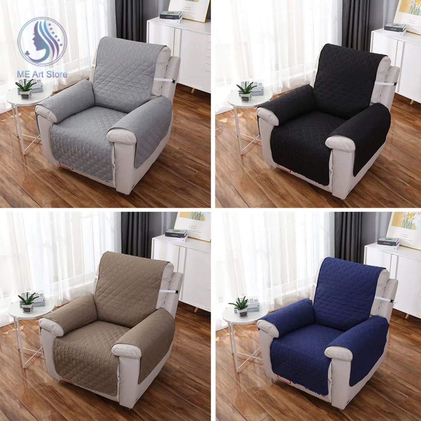 Anti-Slip Washable Recliner Sofa Cover for Dogs and Pets - Soft Couch Cushion Slipcover with Anti-Wear Armchair Protector