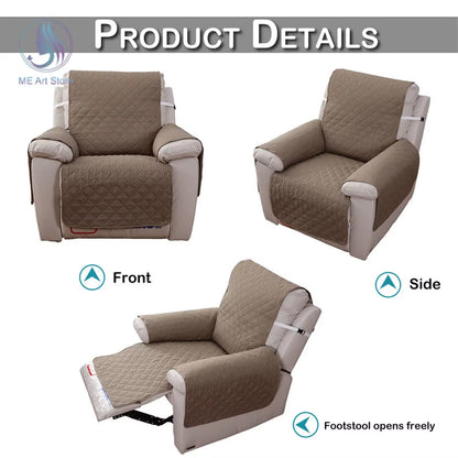 Anti-Slip Washable Recliner Sofa Cover for Dogs and Pets - Soft Couch Cushion Slipcover with Anti-Wear Armchair Protector