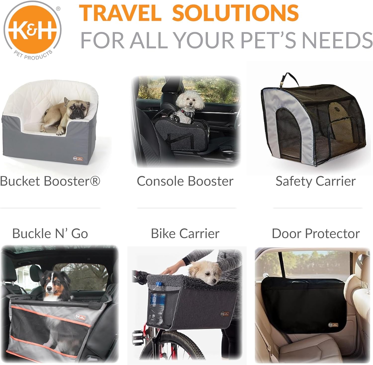 Pet Products Portable Console Booster Dog Car Seat & Carrier for Small Dogs & Cats, Luxury Car Seat for Center Car Armrest Includes Safety Tether - Charcoal 10 X 15 X 9.5 Inches