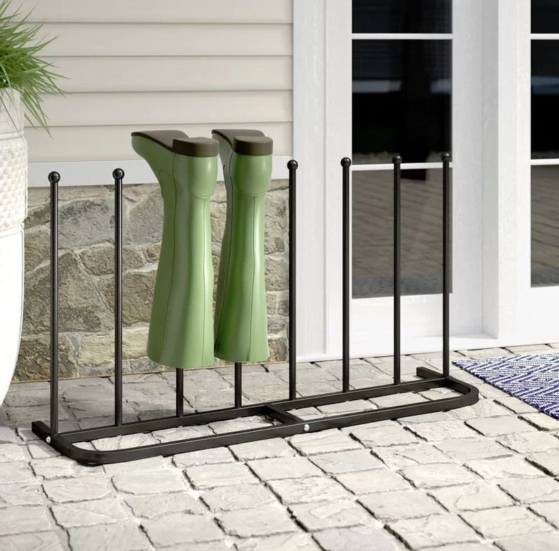 Welly Stand 4 Pair Boot Shoe Storage Organiser Rank Indoor Outdoor Space Saver