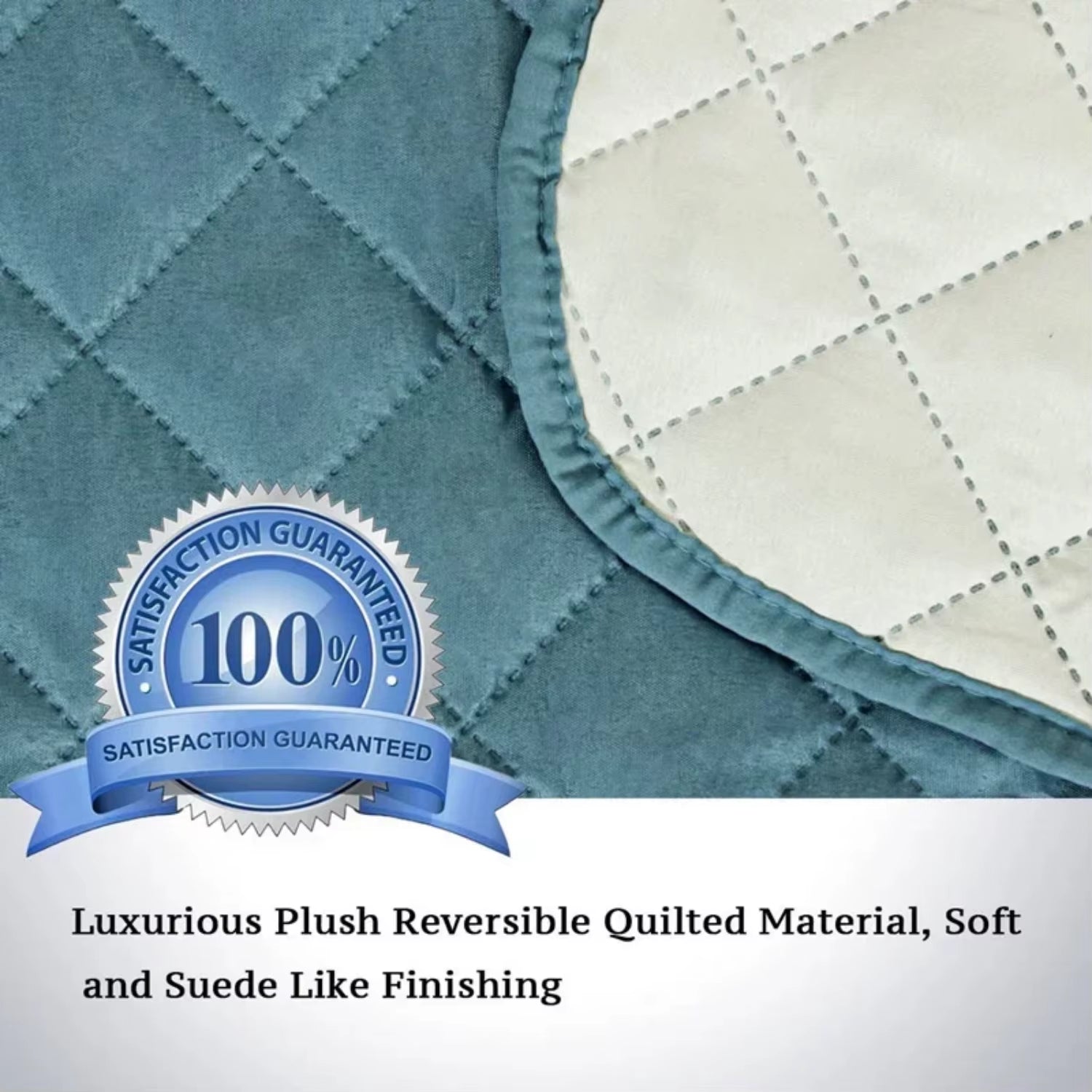 Waterproof Plaid Fabric Anti-Slip Luxury Living Room Sofa Covers for 1 2 3 4 Seater Sofas - Pet Dog Sofa Mat Included - Slipcove