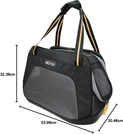 Explorer Carrier, Carrier Bag for Small Dogs and Cats, Waterproof Bottom, Lightweight, Large-Black