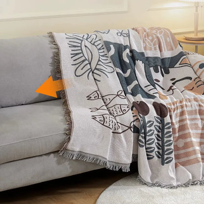 Luxury Plush Sofa Cover 180*230CM - Practical Cartoon Seat Sofa Covering for Pet Protection in Four Seasons