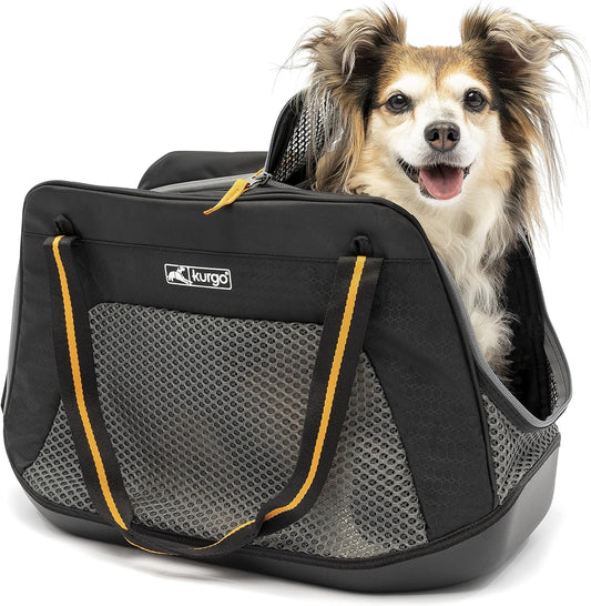 Explorer Carrier, Carrier Bag for Small Dogs and Cats, Waterproof Bottom, Lightweight, Large-Black