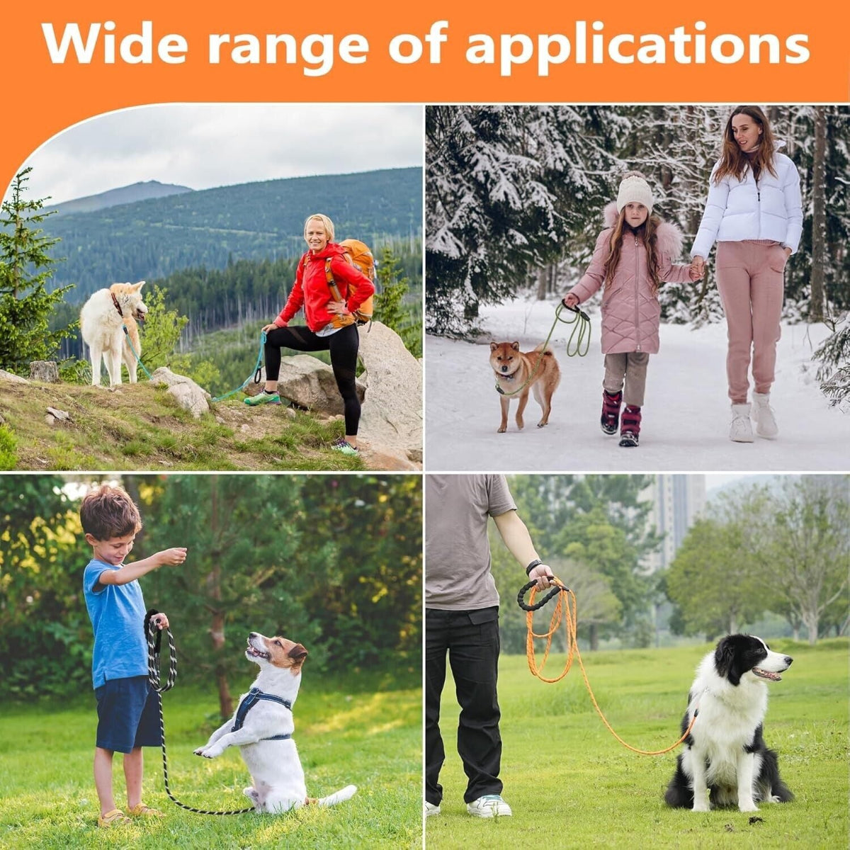 Training Leads for Dogs, 3M 5M 10M 15M 20M 25M 30M Strong Rope Long Line Dog Lea
