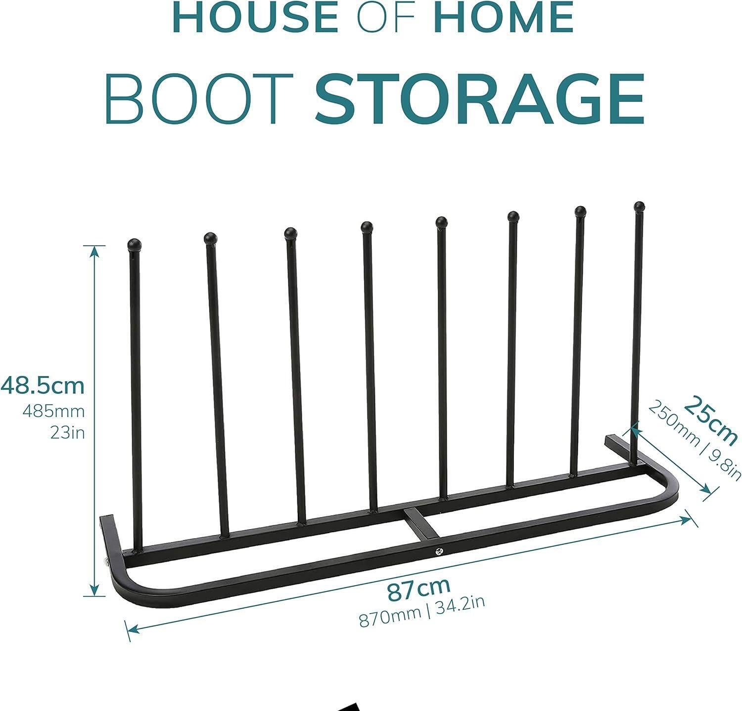 Welly Stand 4 Pair Boot Shoe Storage Organiser Rank Indoor Outdoor Space Saver
