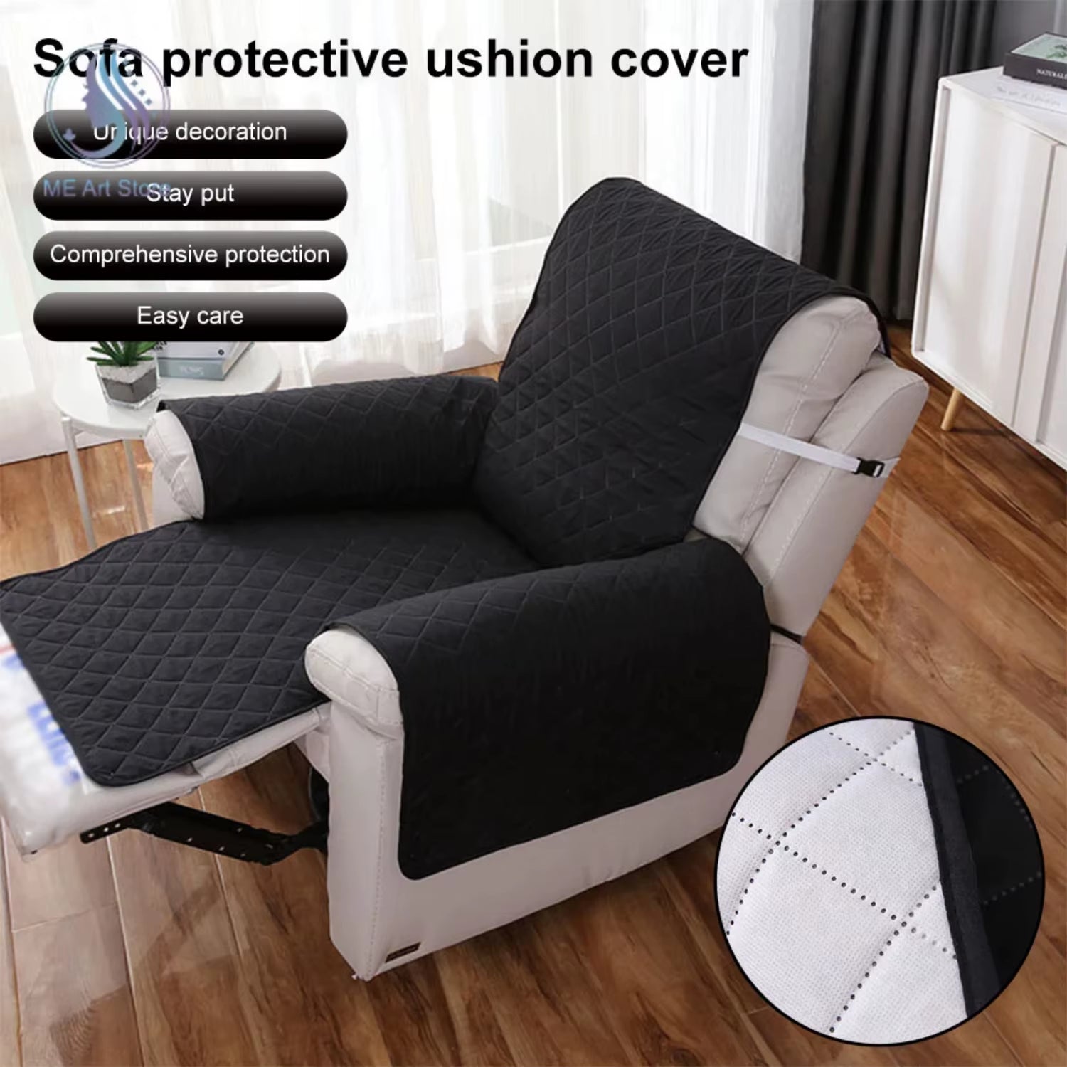 Anti-Slip Washable Recliner Sofa Cover for Dogs and Pets - Soft Couch Cushion Slipcover with Anti-Wear Armchair Protector