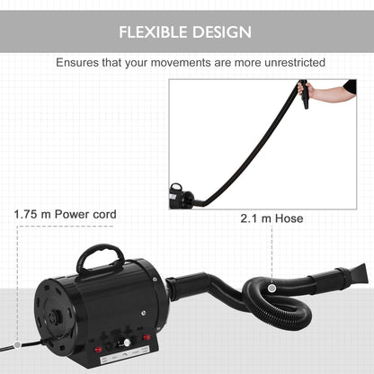 2800W Dog Hair Dryer for Pets - Powerful Pet Grooming Blaster with Water Blower UK