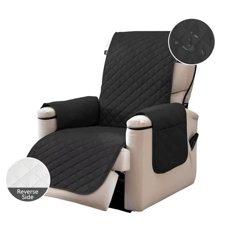 Recliner Chair Cover Waterproof Armchairs Slipcover Sofa Couch with Adjustable Elastic Strap Protector for Living Room Housmifr